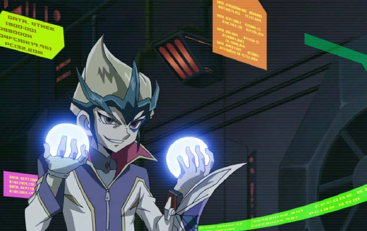 Kite Tenjo, spiky hair, glowing orbs, SD Desktop Wallpaper