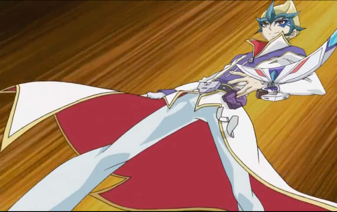 Kite Tenjo, duel disk, white red and gold cape, SD Desktop Wallpaper