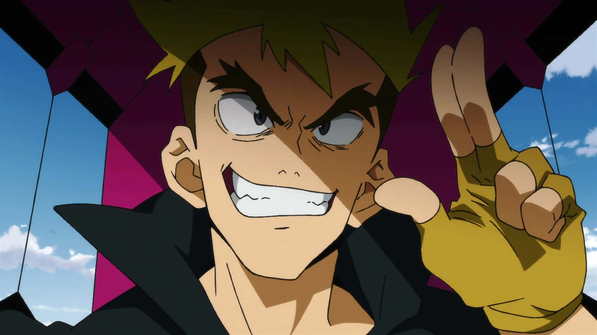 Kittan Bachika, spiky hair, fierce grin, Full HD Desktop Wallpaper