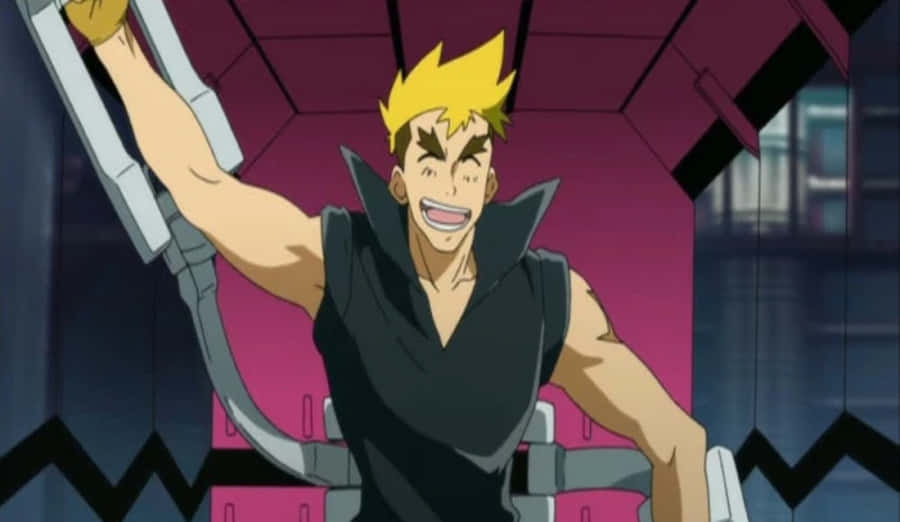 Kittan Bachika, spiky yellow hair, black outfit, SD Desktop Wallpaper