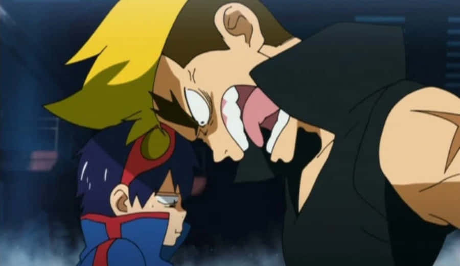 Kittan Bachika, anime characters, tense confrontation, SD Desktop Wallpaper