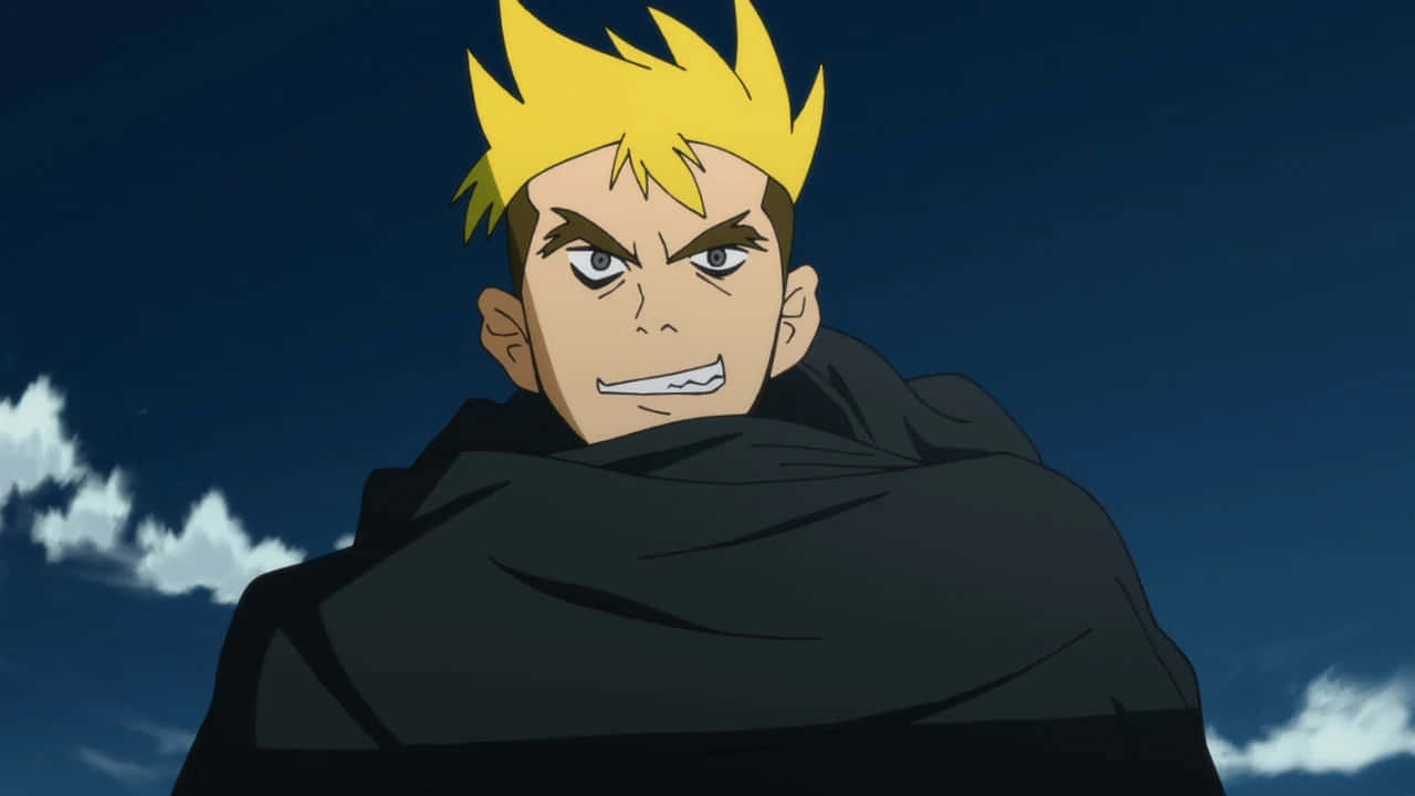 Kittan Bachika, spiky yellow hair, black cloak, HD Desktop Wallpaper