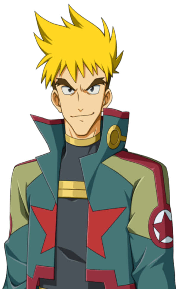 Kittan Bachika, spiky yellow hair, star-adorned jacket, SD Phone Wallpaper