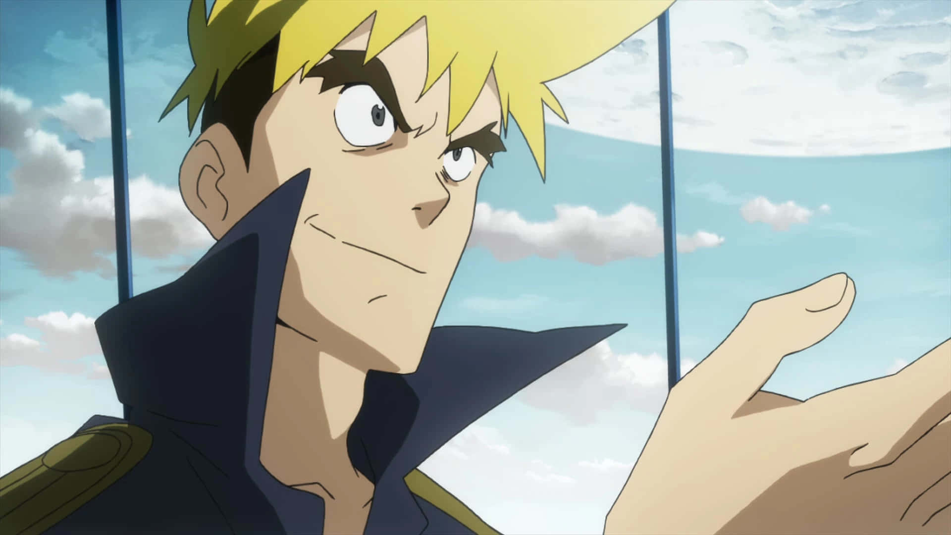 Kittan Bachika, spiky blonde hair, anime character, Full HD Desktop Wallpaper