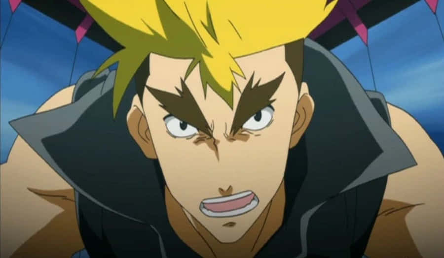 Kittan Bachika, spiky yellow hair, intense eyes, SD Desktop Wallpaper
