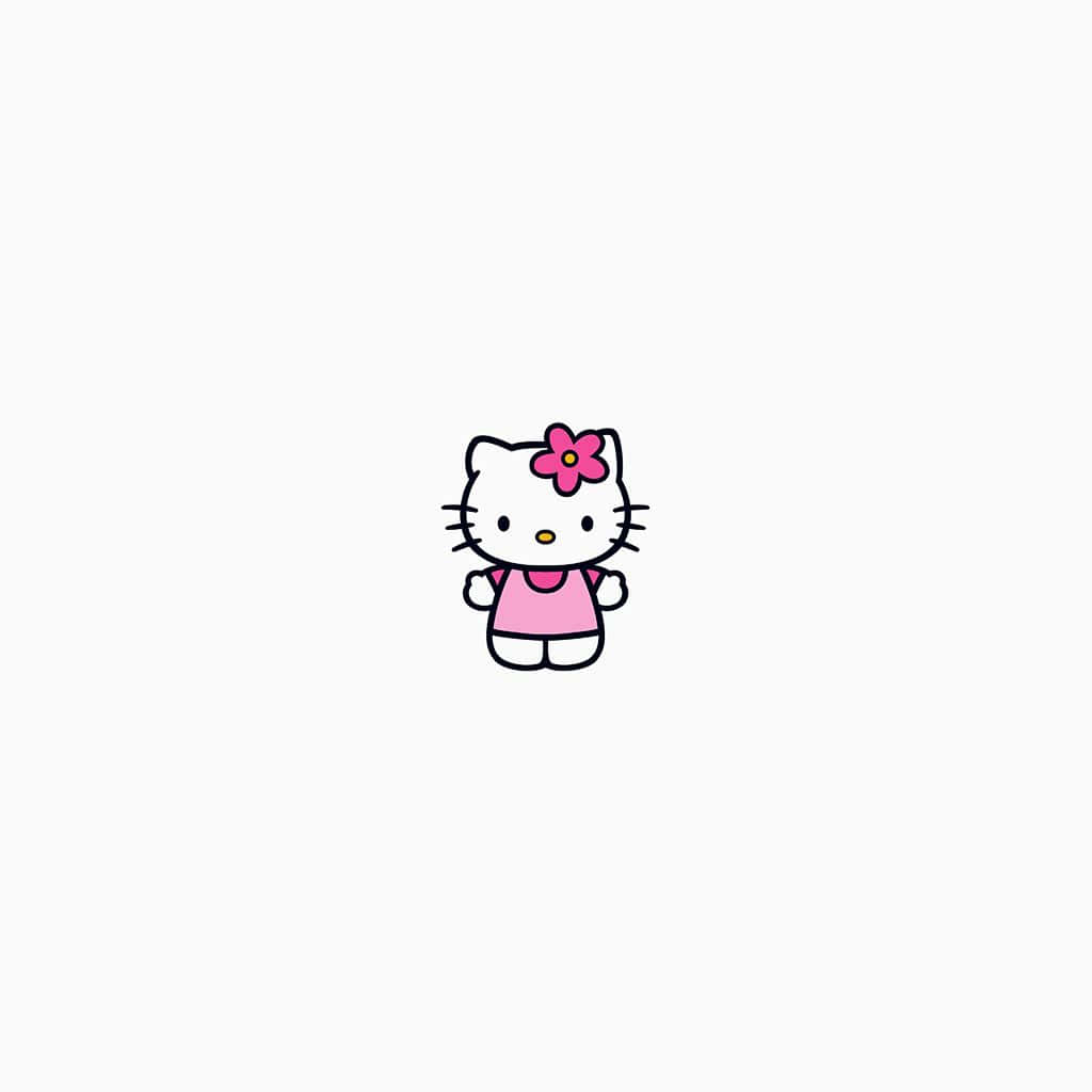 Kitty White, pink flower, pink dress, SD Desktop Wallpaper
