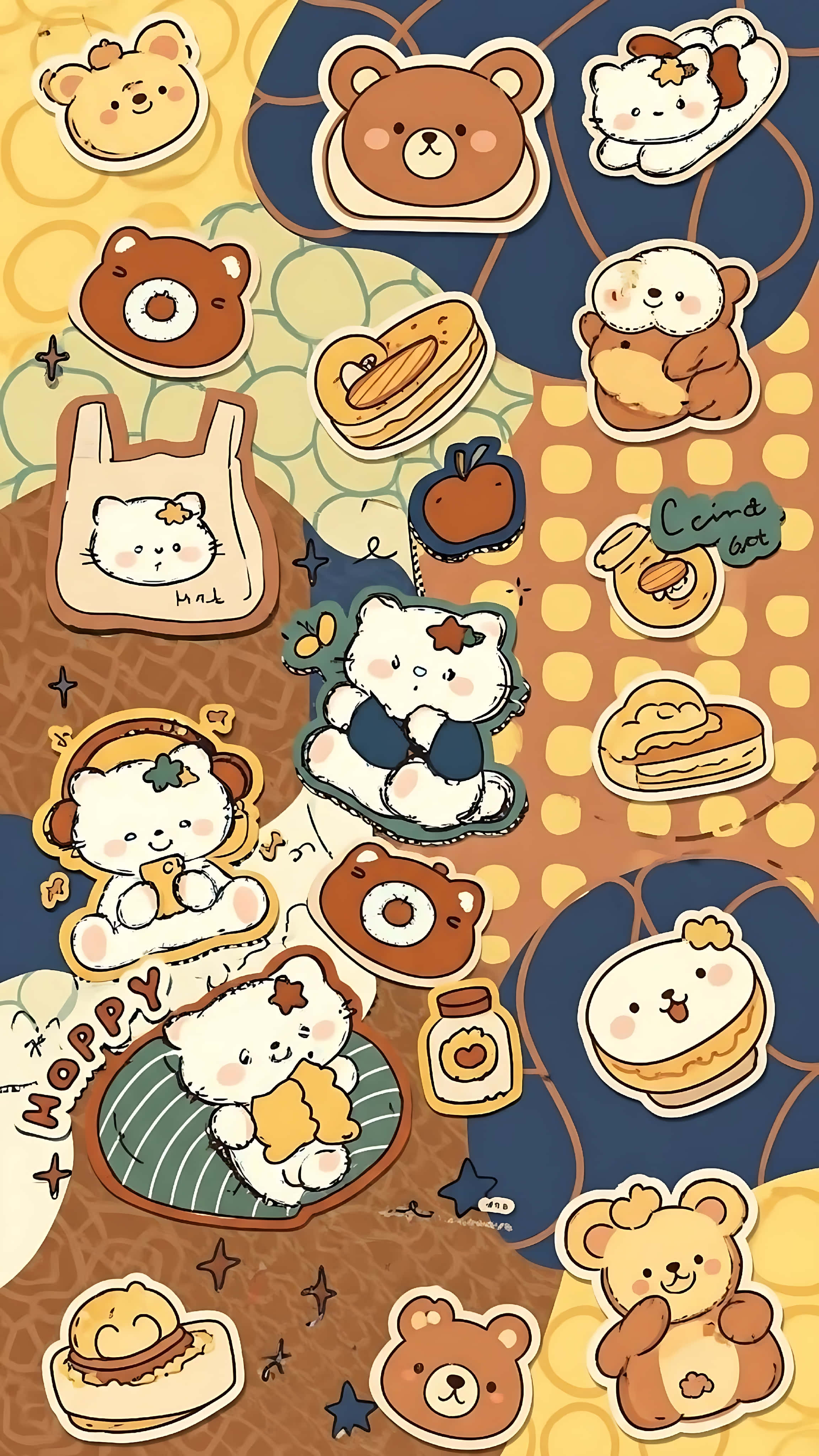 kitty, teddy bear, kawaii, 4K Phone Wallpaper