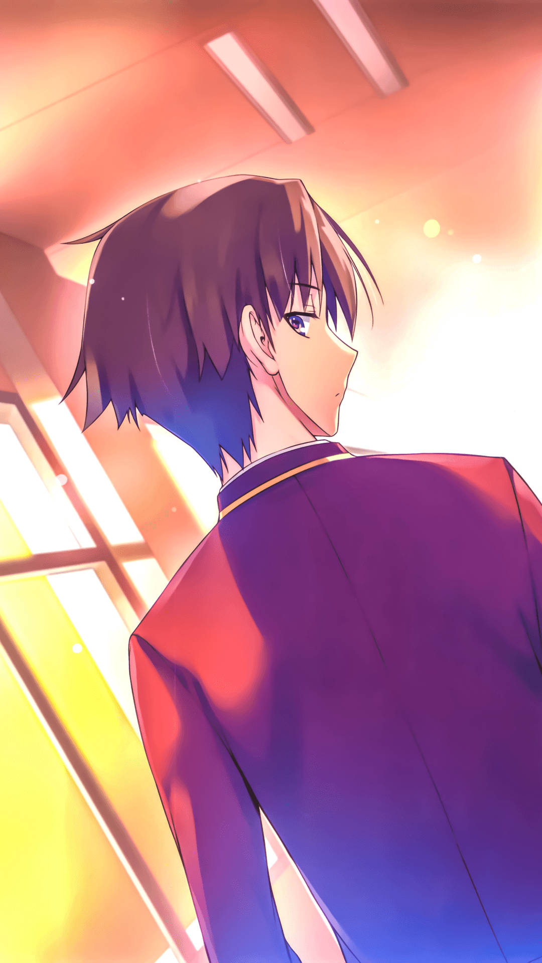 Kiyotaka Ayanokoji, purple jacket, profile, Full HD Phone Wallpaper