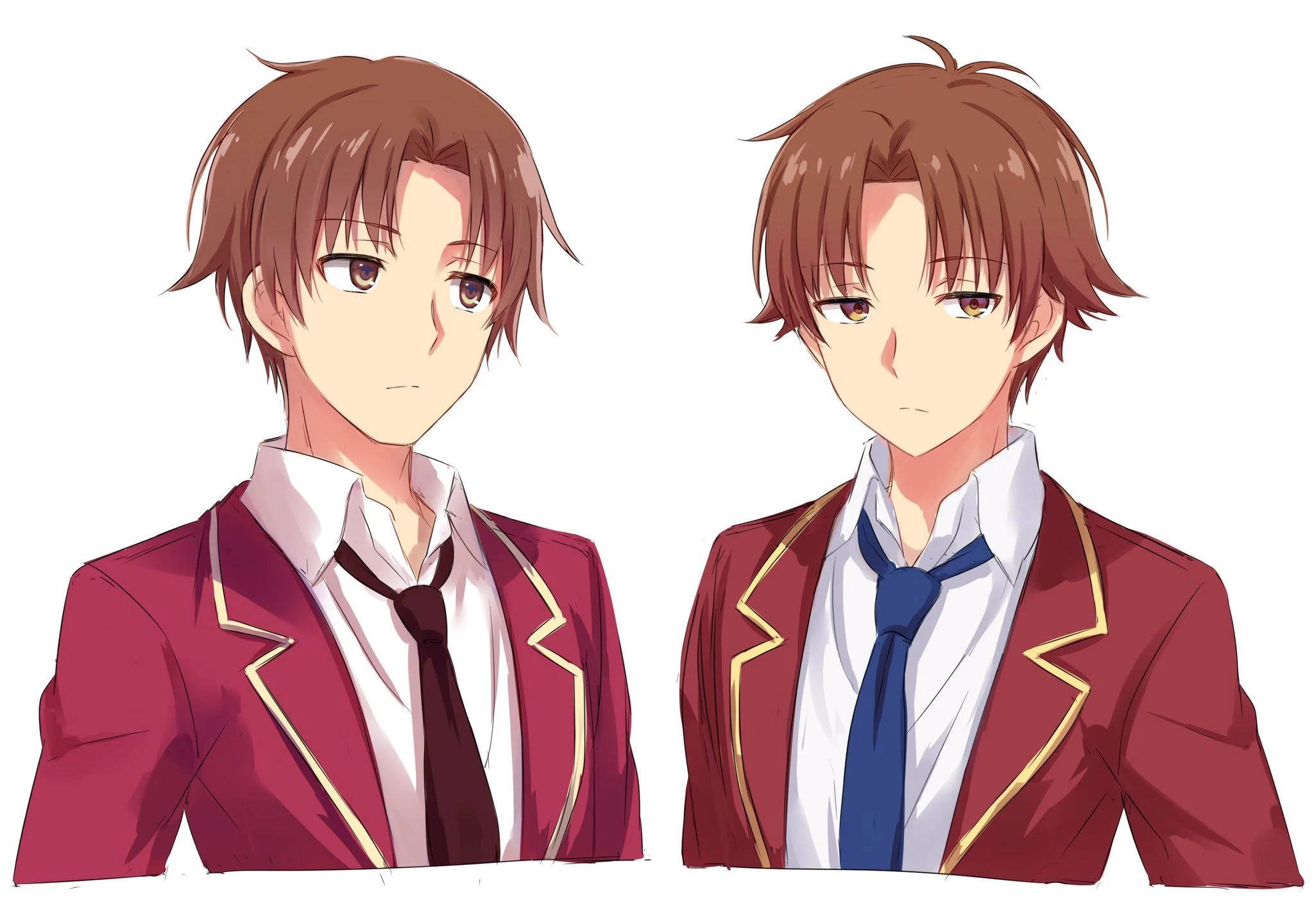 Kiyotaka Ayanokoji, maroon school uniform, gold trim, Full HD Desktop Wallpaper