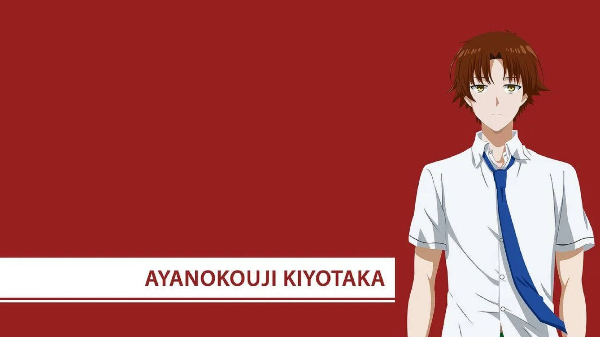 Kiyotaka Ayanokoji, red, white shirt, Full HD Desktop Wallpaper