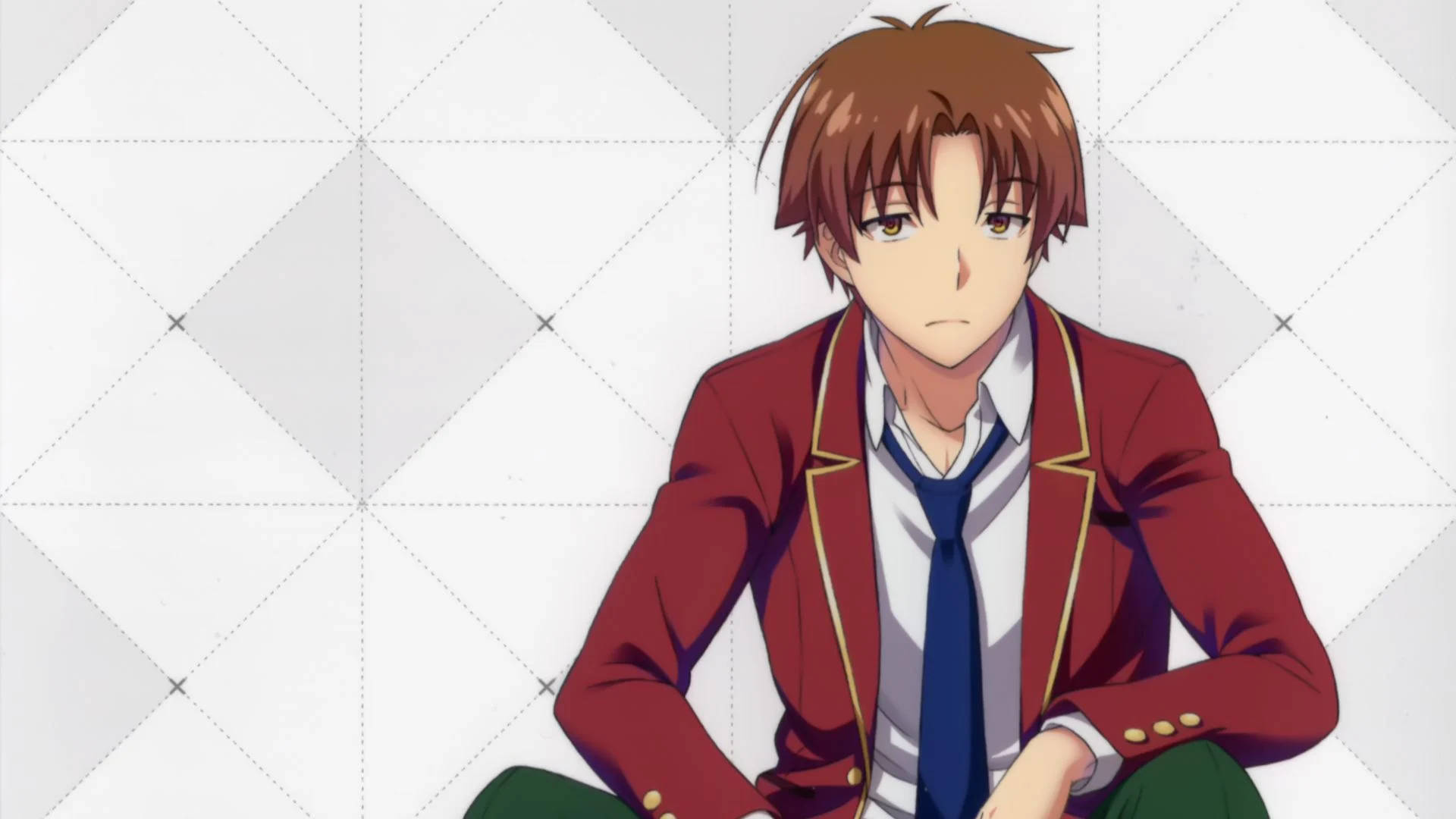 Kiyotaka Ayanokoji, brown-haired, red blazer, Full HD Desktop Wallpaper