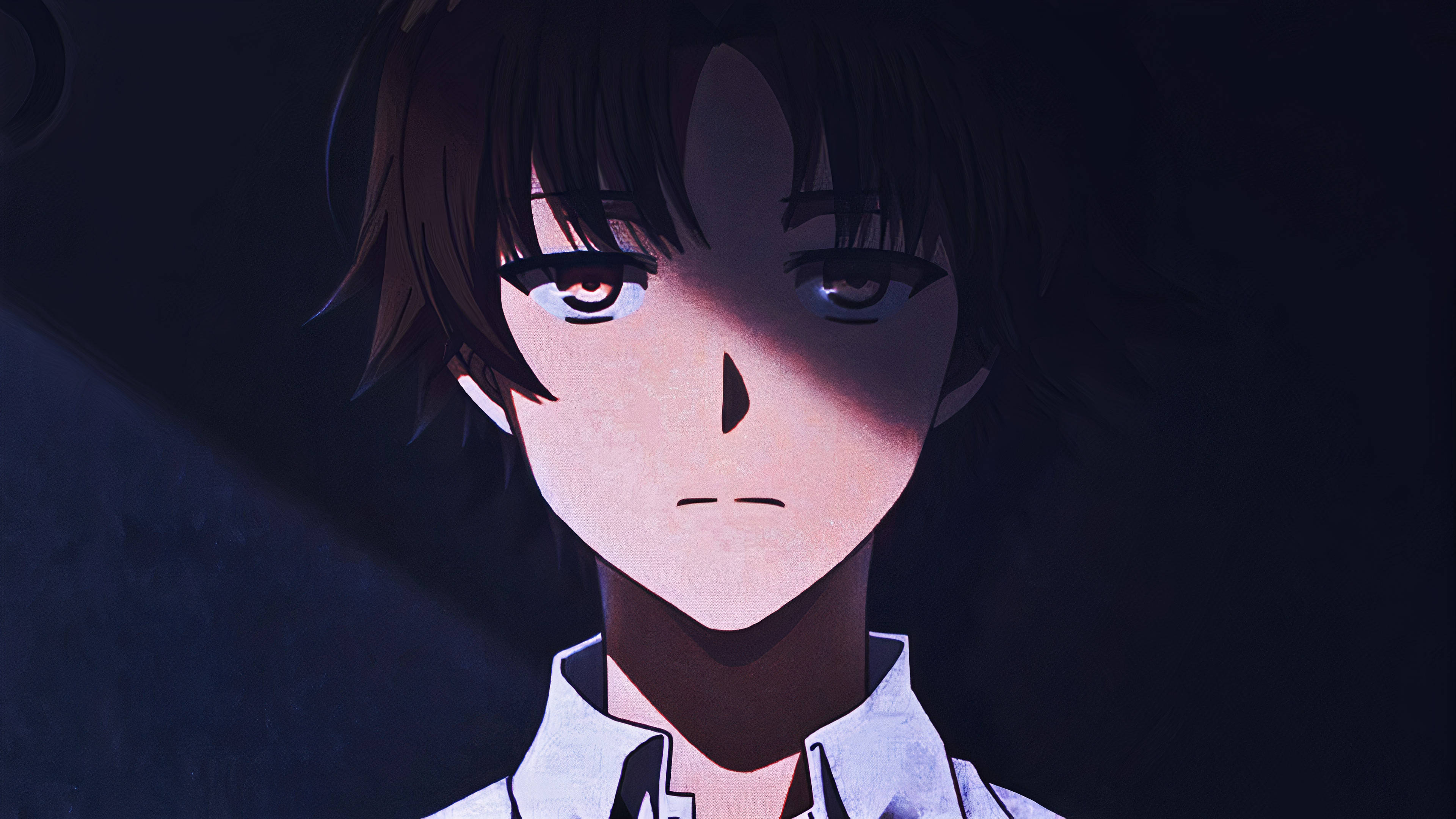 Kiyotaka Ayanokoji, brown hair, intense eyes, 4K Desktop Wallpaper