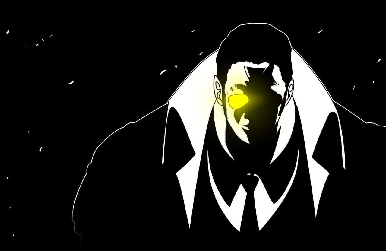 Kizaru, black and white illustration, man in a suit, HD Desktop Wallpaper