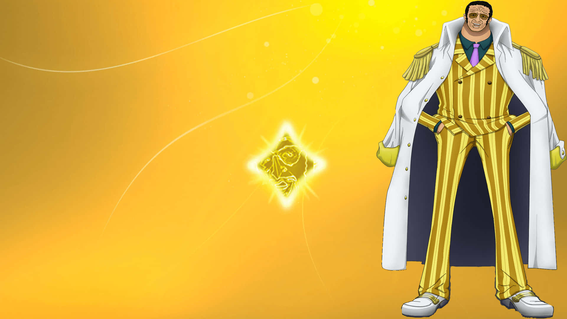 Kizaru, gold striped suit, white coat, Full HD Desktop Wallpaper