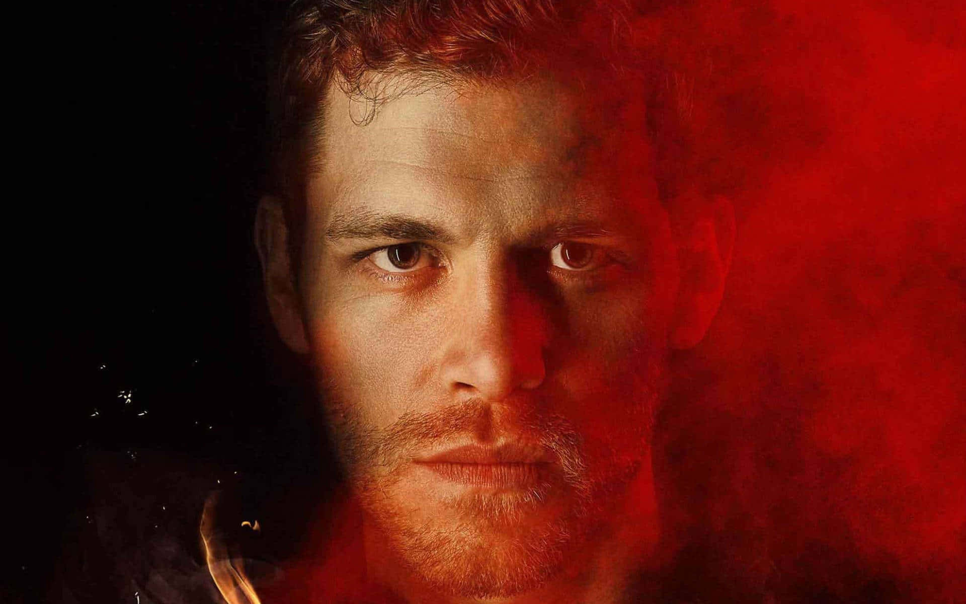 Klaus Mikaelson, red smoke, intense eyes, Full HD Desktop Wallpaper