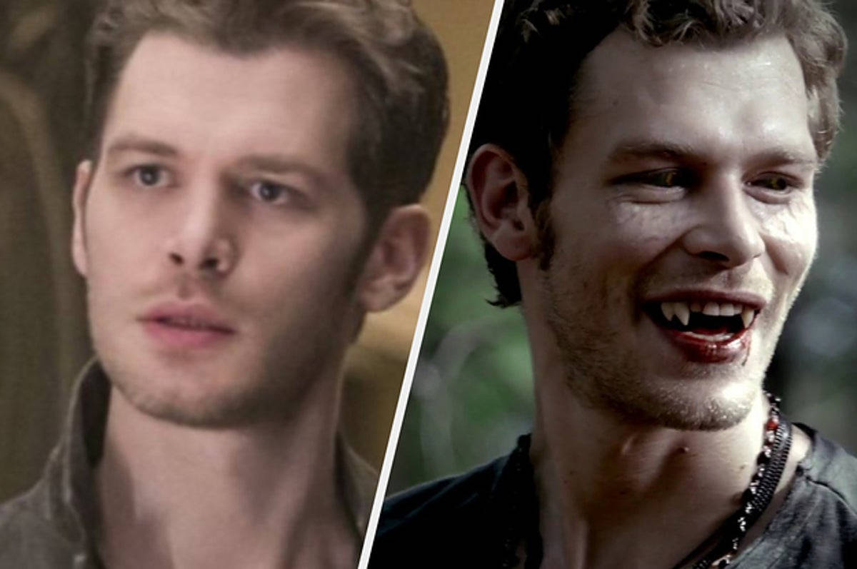Klaus Mikaelson, vampire form, split screen, SD Desktop Wallpaper