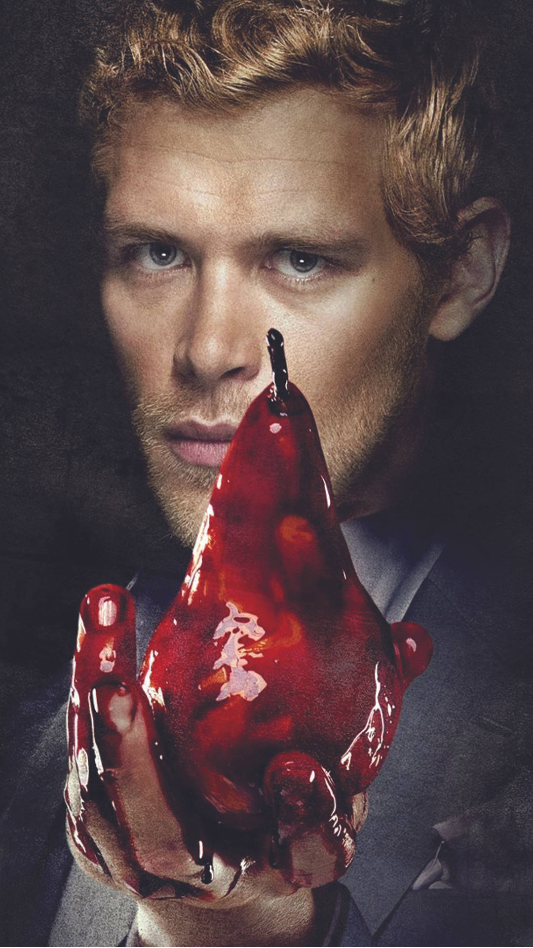 Klaus Mikaelson, bloody pear, Japanese kanji symbol, Full HD Phone Wallpaper