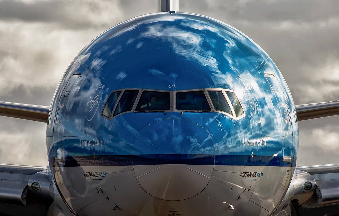 KLM, aircraft, cockpit, HD Desktop Wallpaper
