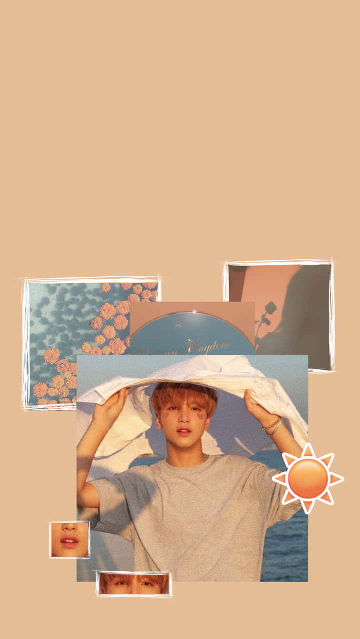 Kpop Aesthetic Collage, sunset tones, white cloth, HD Phone Wallpaper