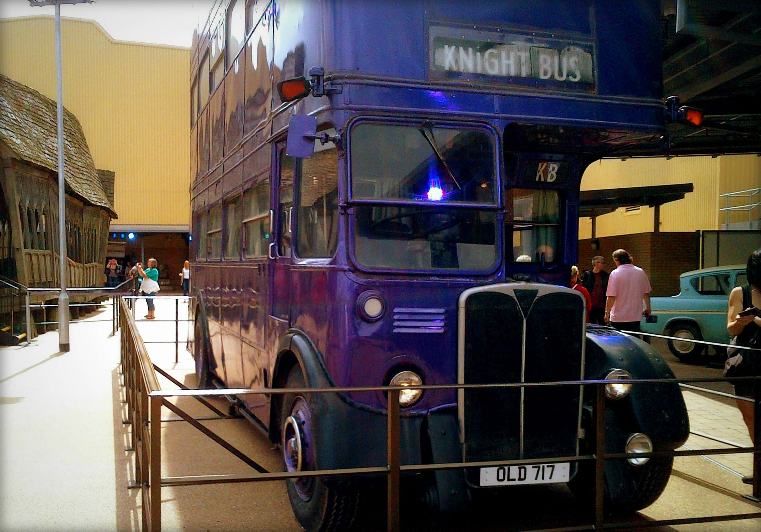 Knight Bus, vibrant purple, double-decker bus, Full HD Desktop Wallpaper