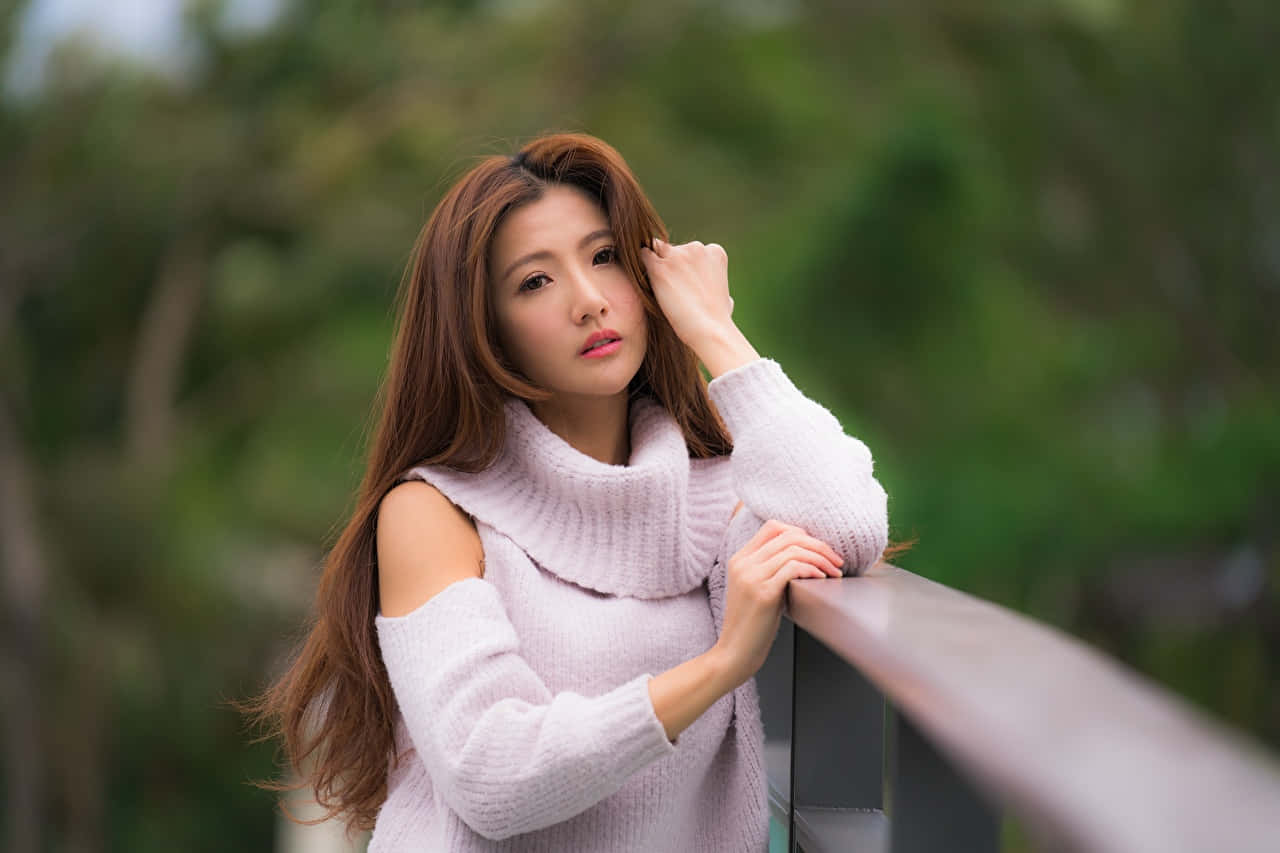 lilac, off shoulder, cut off collar, HD Desktop Wallpaper
