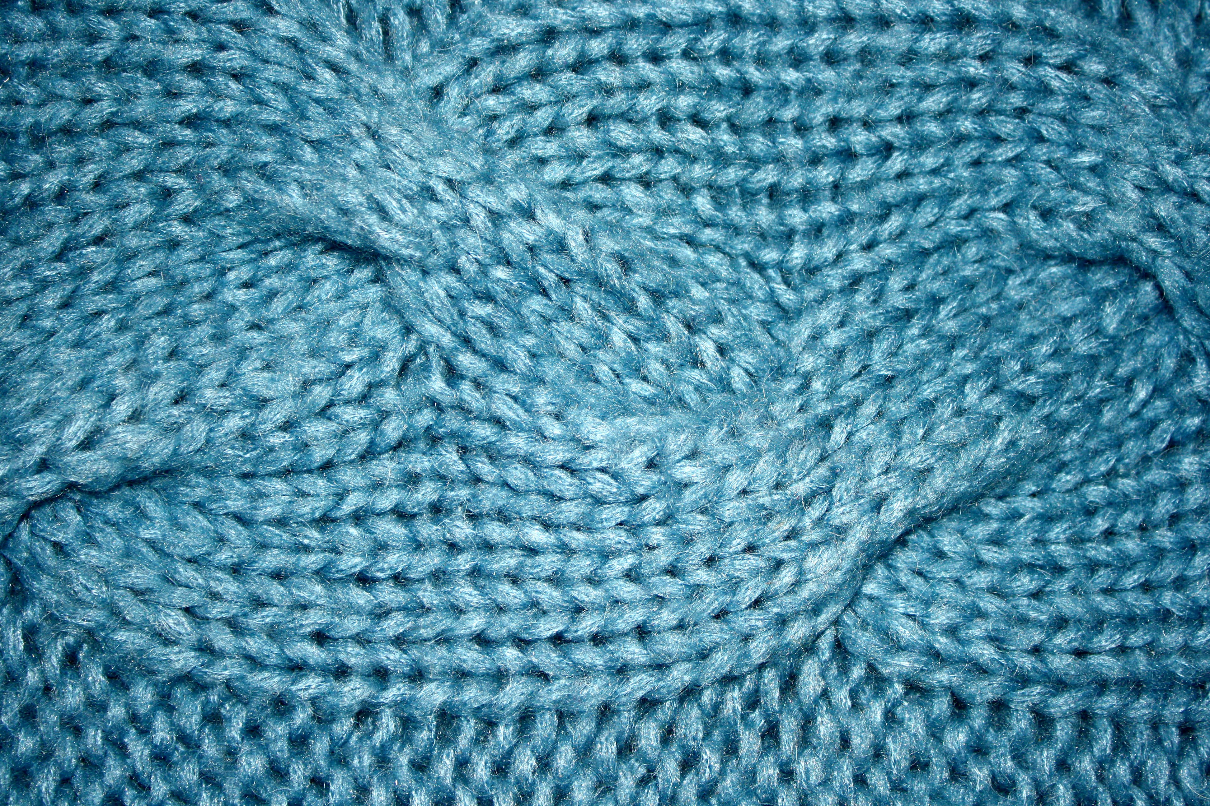 blue cotton knitting yarn, cable patterns, textured stitches, 4K Desktop Wallpaper