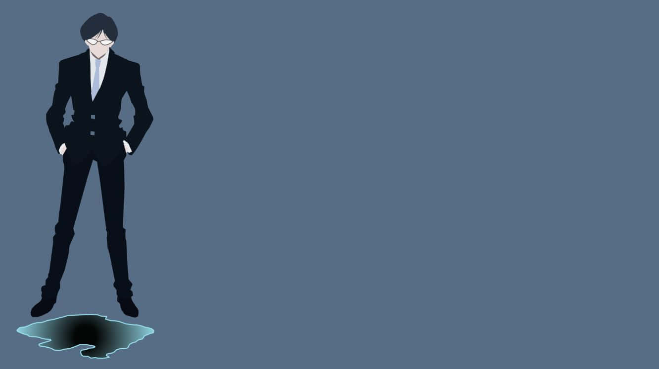 Knov, black suit, glowing blue puddle, HD Desktop Wallpaper