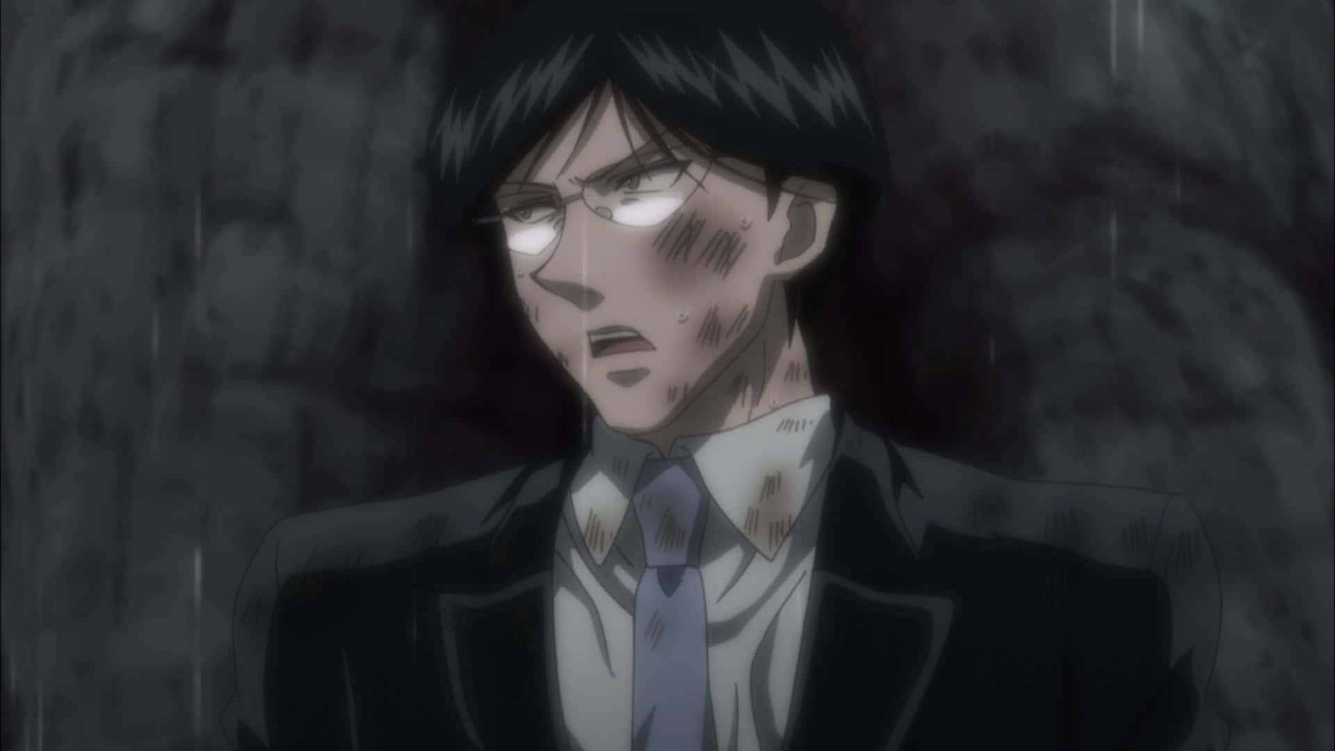 Knov, anime man, stained suit, Full HD Desktop Wallpaper