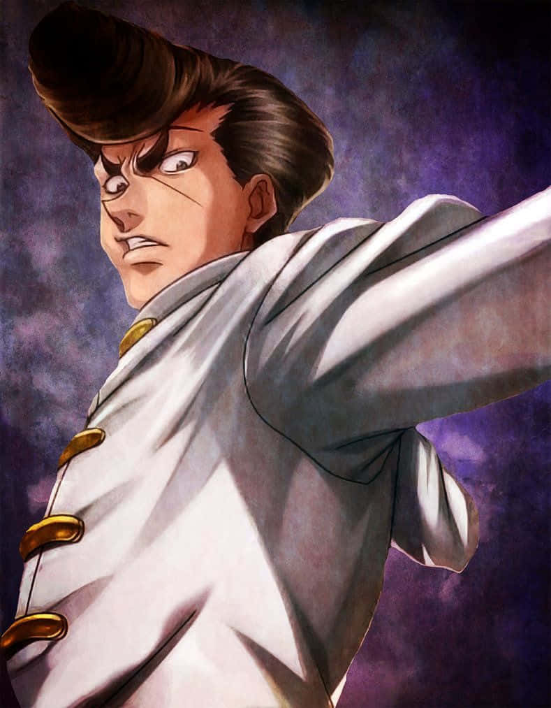 Knuckle Bine, pompadour hairstyle, white coat, SD Phone Wallpaper
