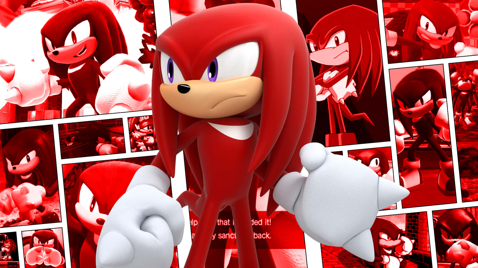 Knuckles, red hedgehog, white gloves, Full HD Desktop Wallpaper
