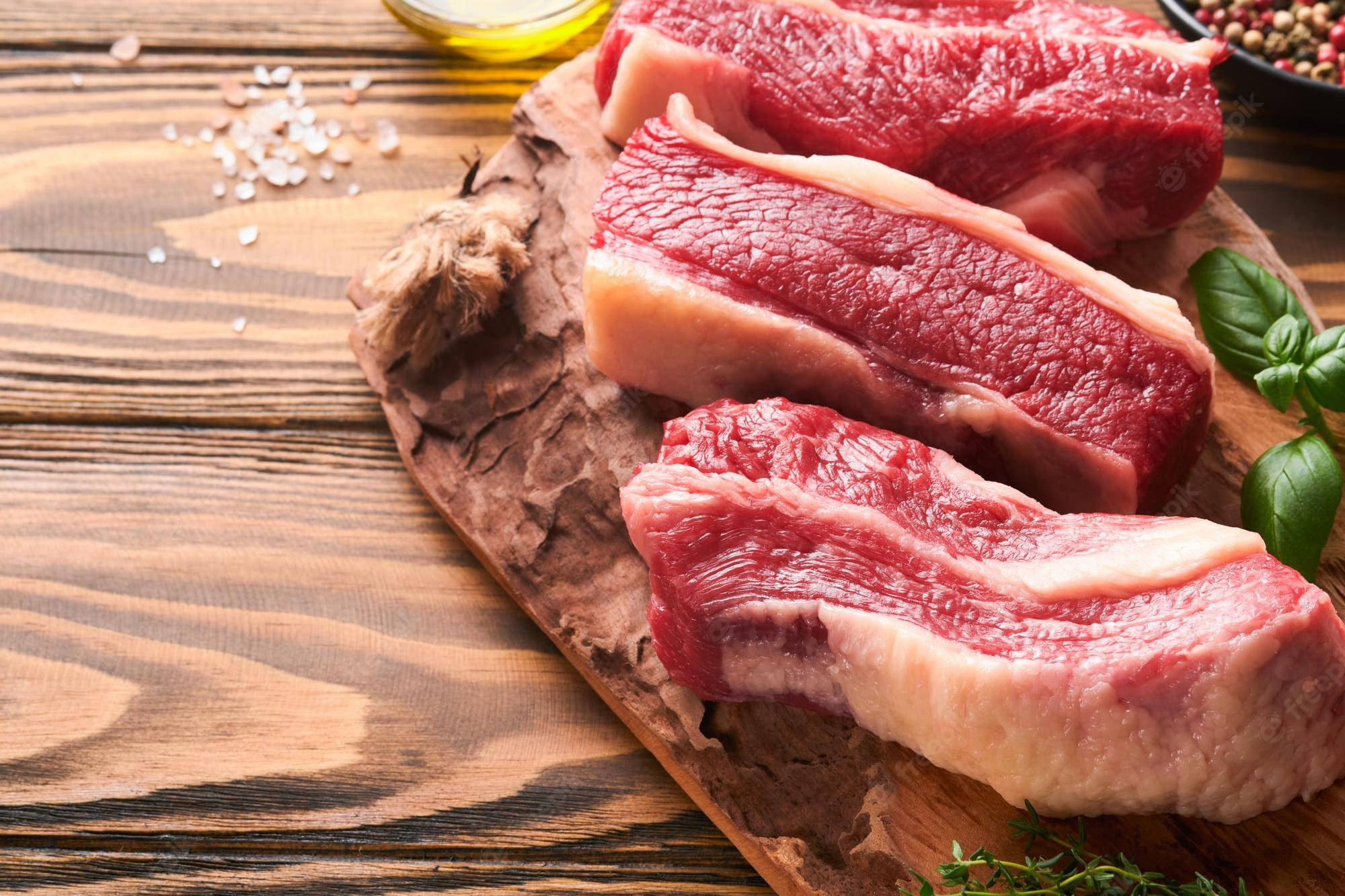 Kobe Beef, raw beef steaks, marbling, Full HD Desktop Wallpaper
