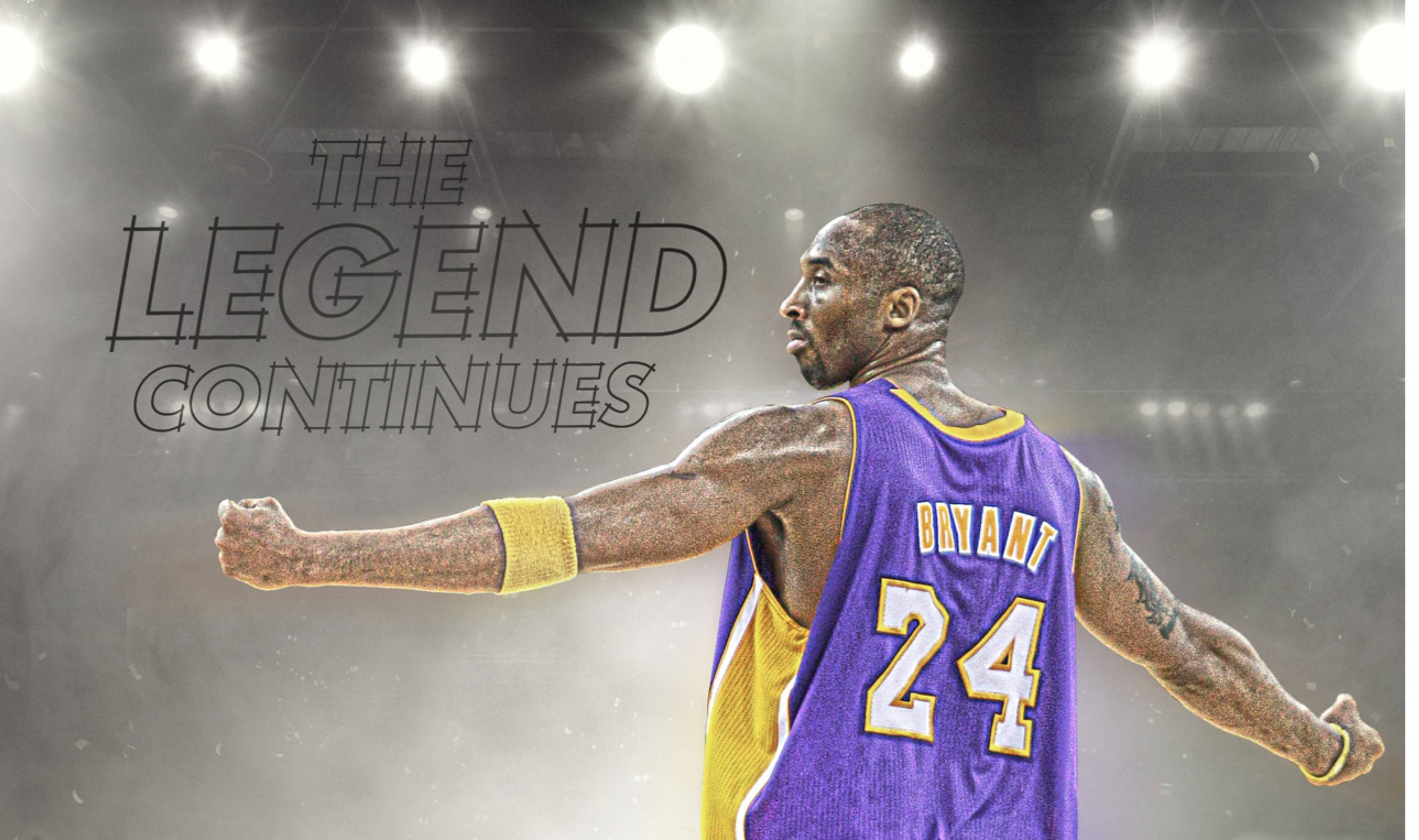 Kobe Bryant, purple and gold Lakers jersey, number 24, 5K Desktop Wallpaper