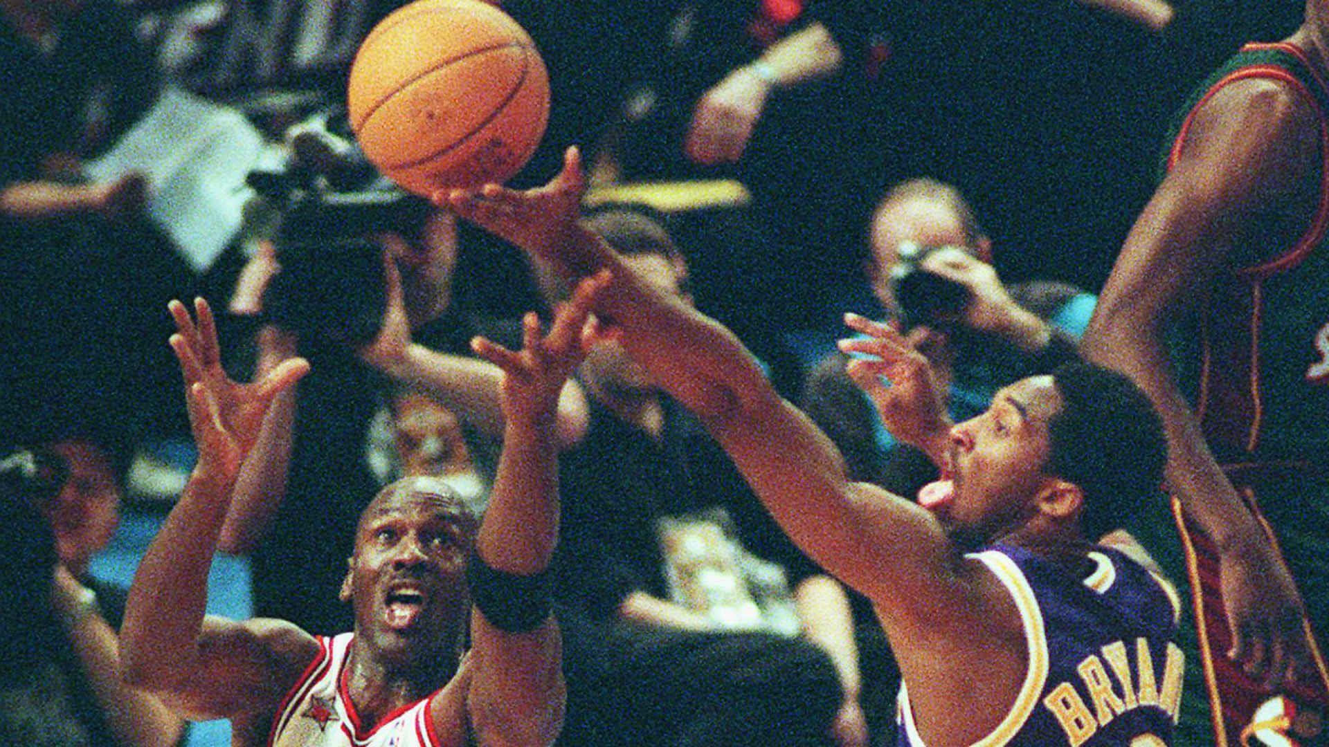 Michael Jordan, Kobe Bryant, arena lights, Full HD Desktop Wallpaper
