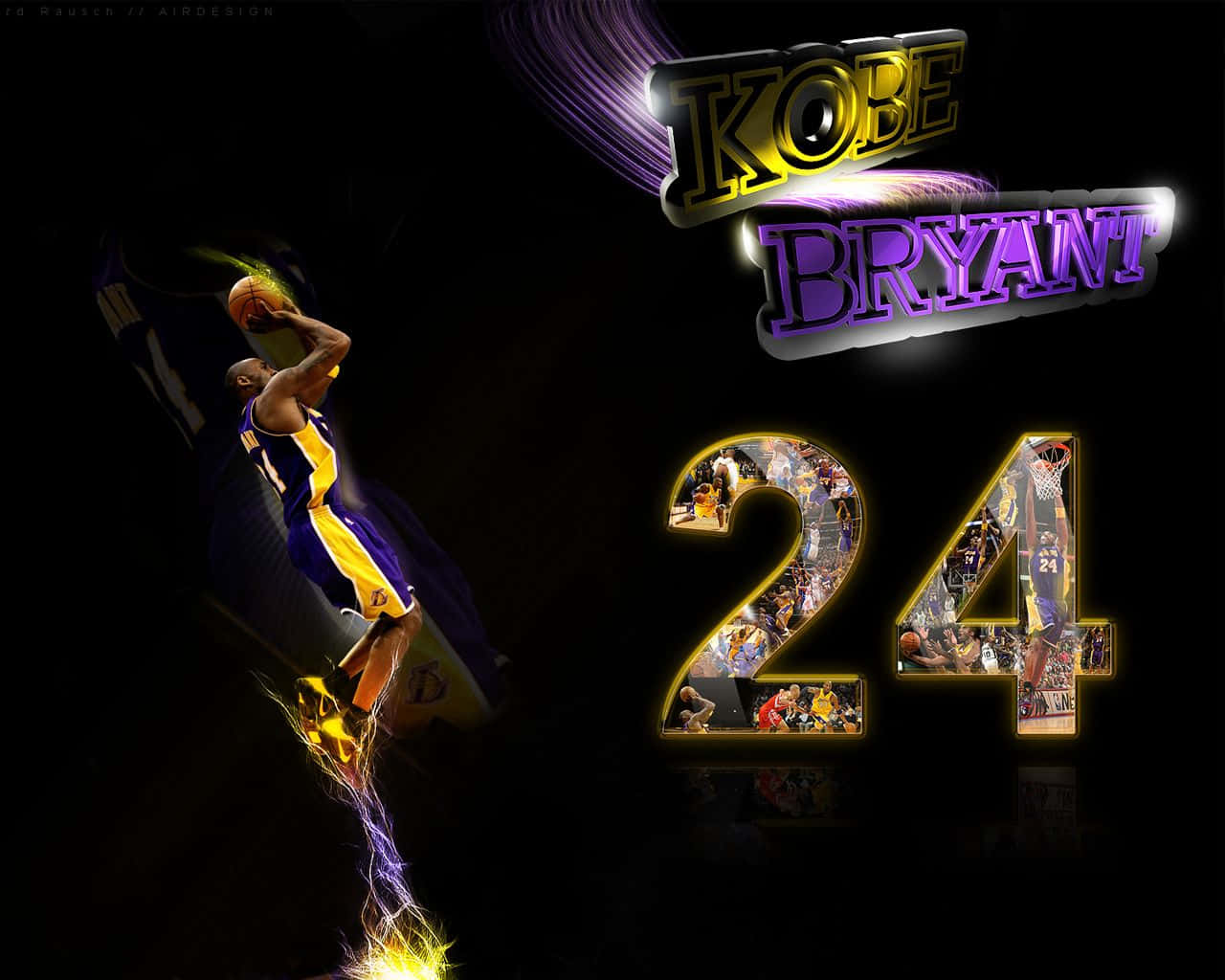 Kobe Bryant, 24, dunking a basketball, HD Desktop Wallpaper