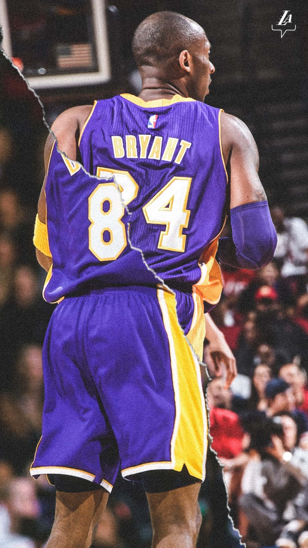 Kobe Bryant, purple and gold Lakers jersey, number 84, Full HD Phone Wallpaper