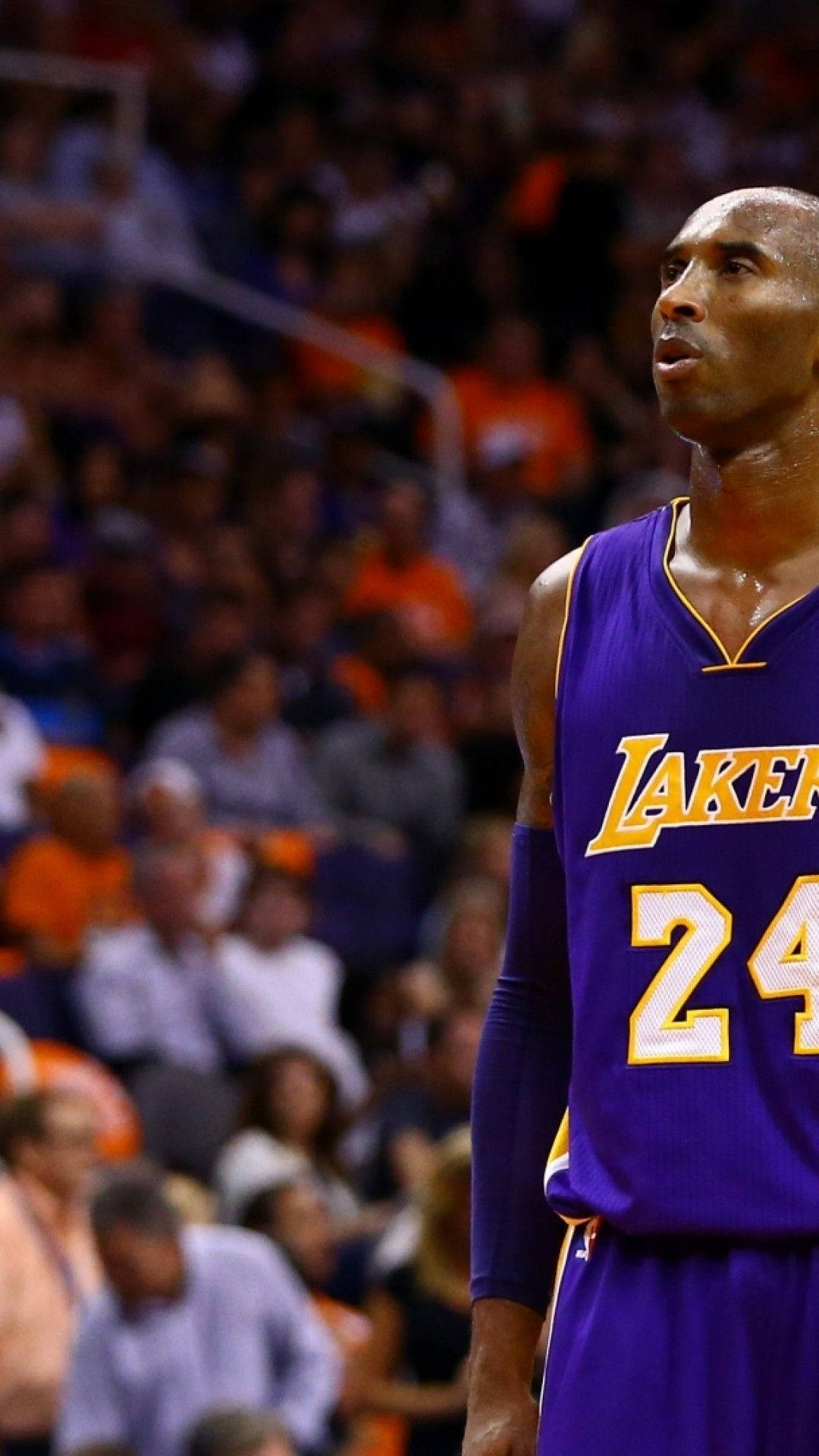 Kobe Bryant, purple Lakers jersey, number 24, Full HD Phone Wallpaper