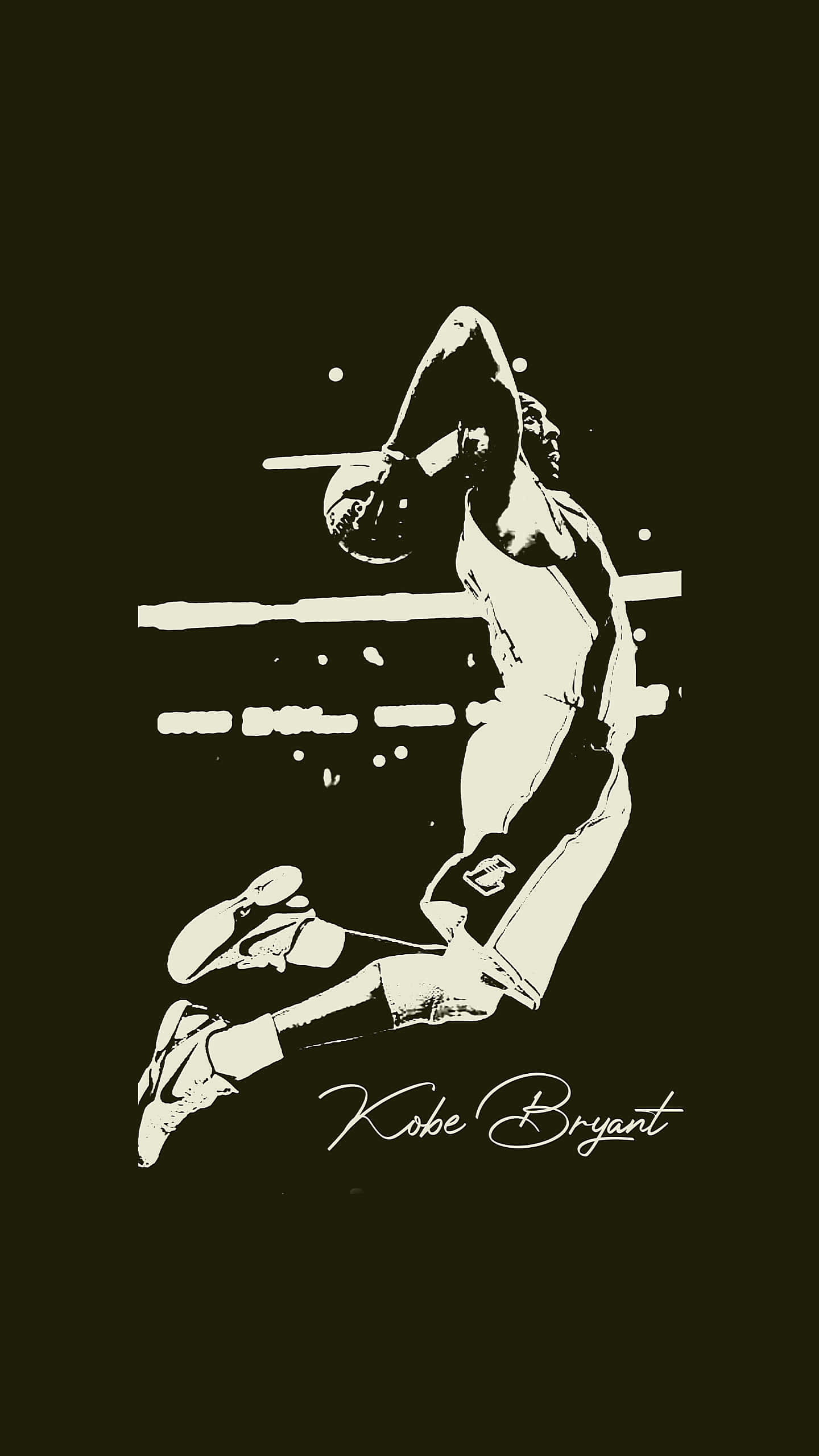 Kobe Bryant, phone, Black And White, 2K Phone Wallpaper