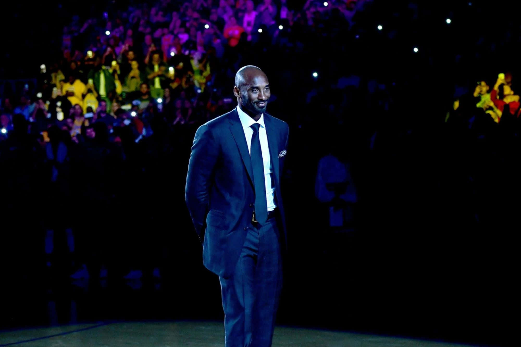 Kobe Bryant, farewell ceremony, sharp suit, Full HD Desktop Wallpaper