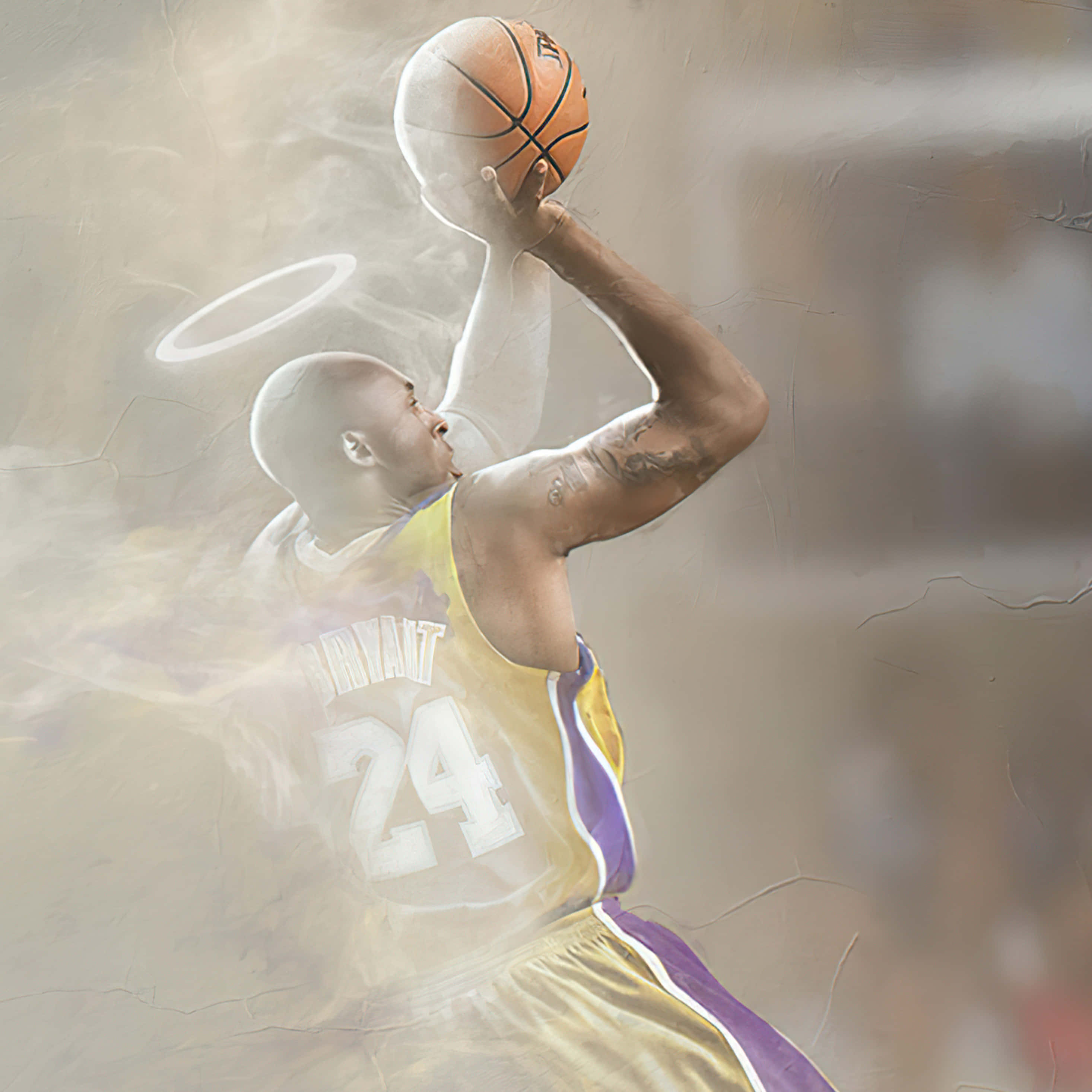 Kobe Bryant, yellow and purple jersey, basketball, 2K Desktop Wallpaper