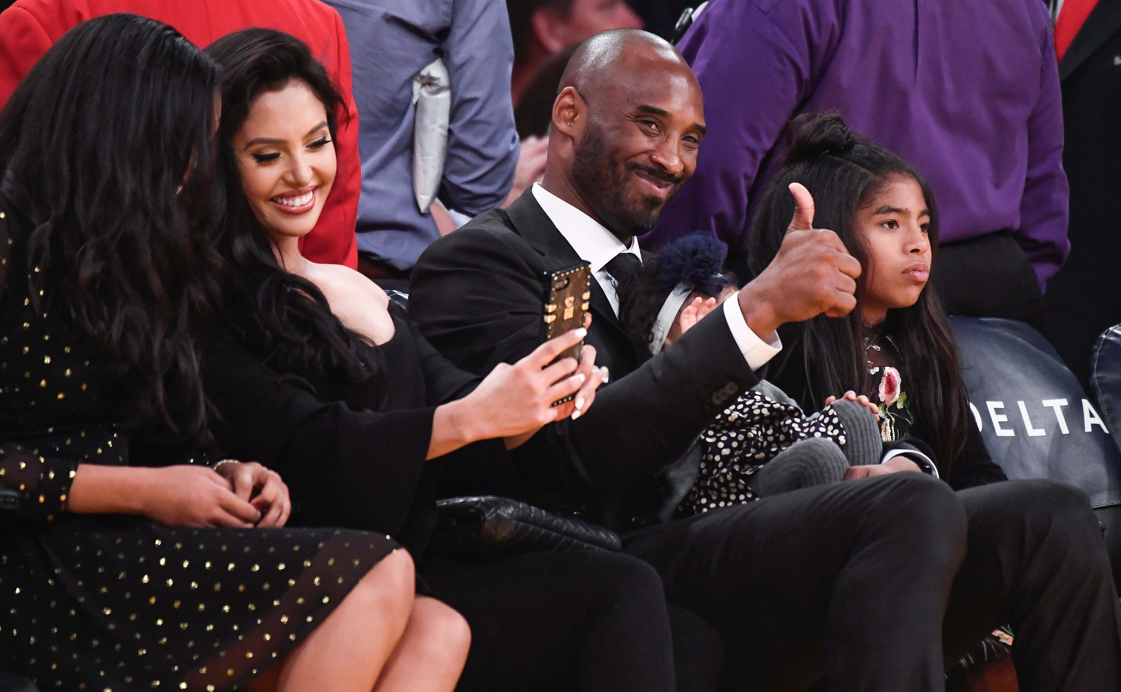 Kobe Bryant, wife, daughter, 4K Desktop Wallpaper