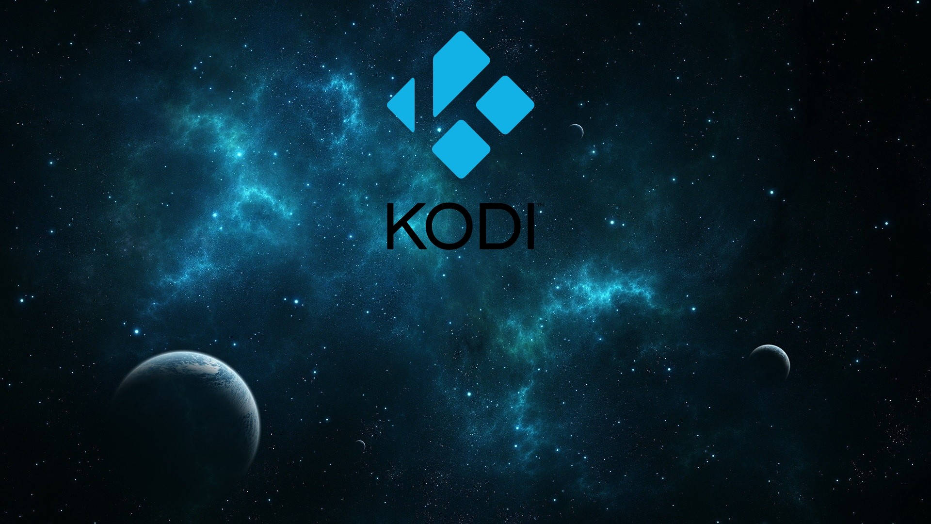 Kodi, blue galaxy, cosmic backdrop, Full HD Desktop Wallpaper