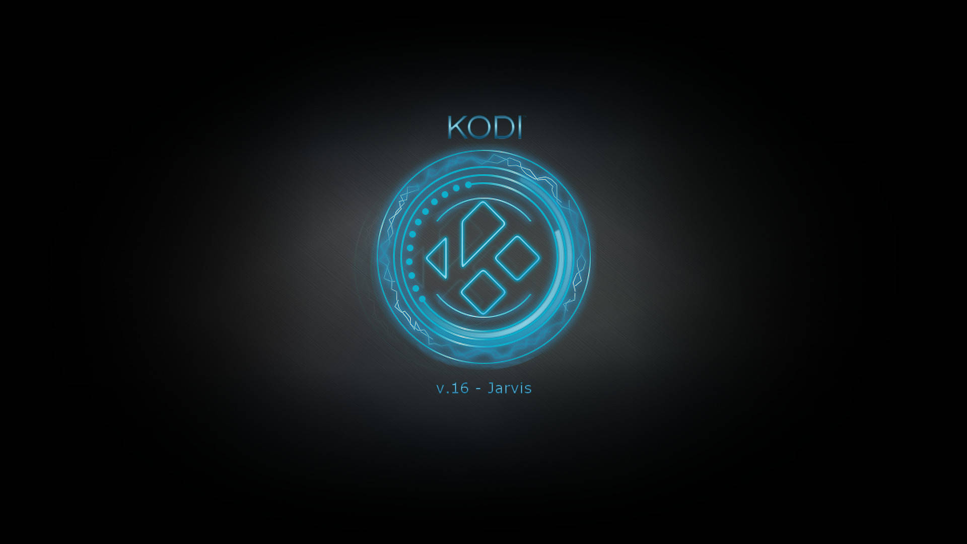 Kodi, blue, glowing, Full HD Desktop Wallpaper