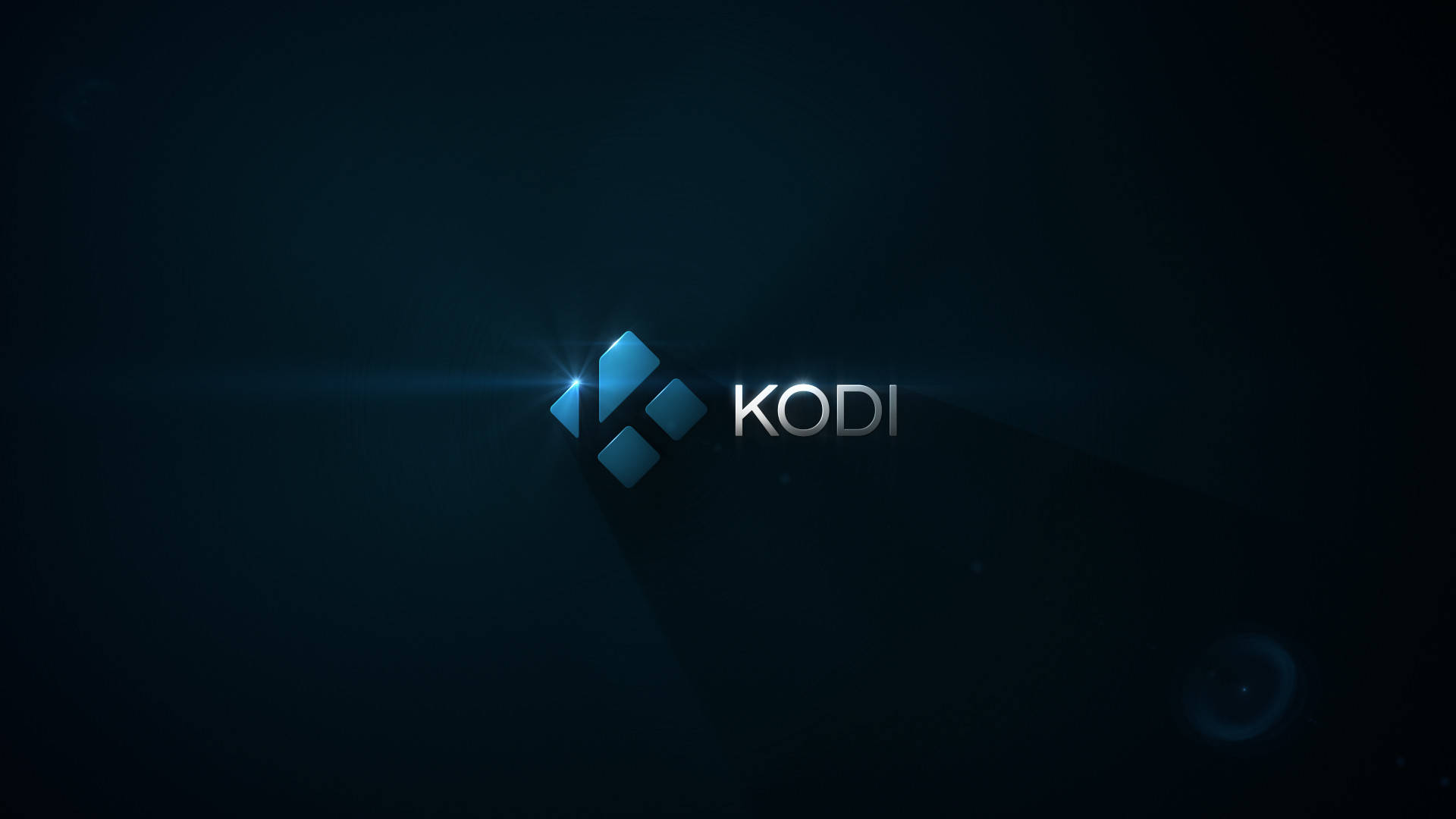 Kodi, blue light, dark background, Full HD Desktop Wallpaper