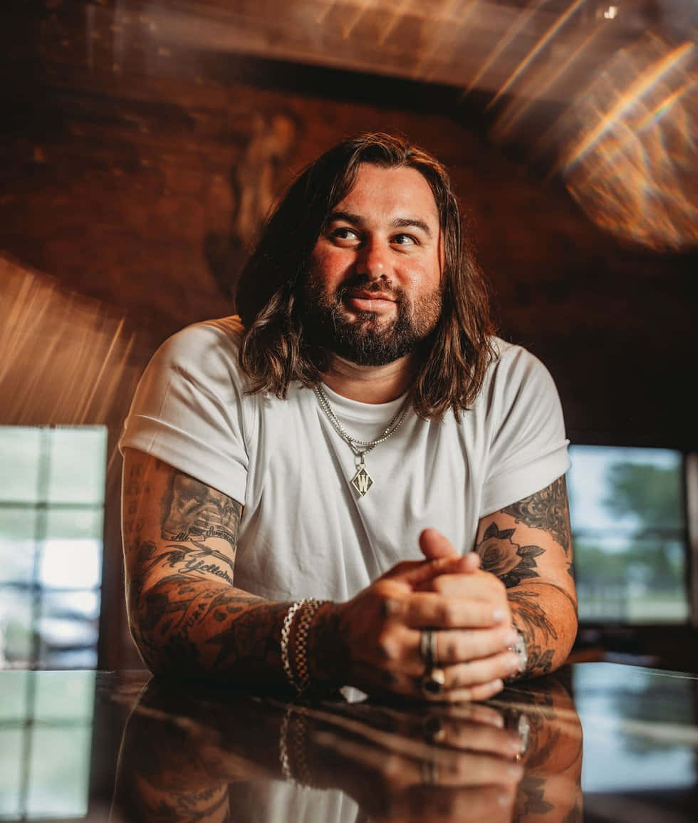 Koe Wetzel, tattooed musician, bearded man, SD Phone Wallpaper
