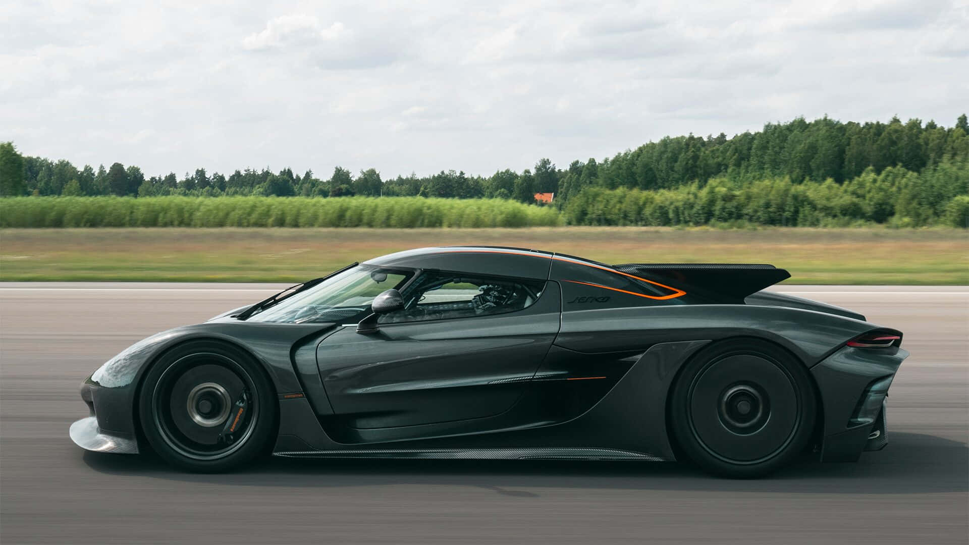 Koenigsegg Jesko, black, racetrack, Full HD Desktop Wallpaper