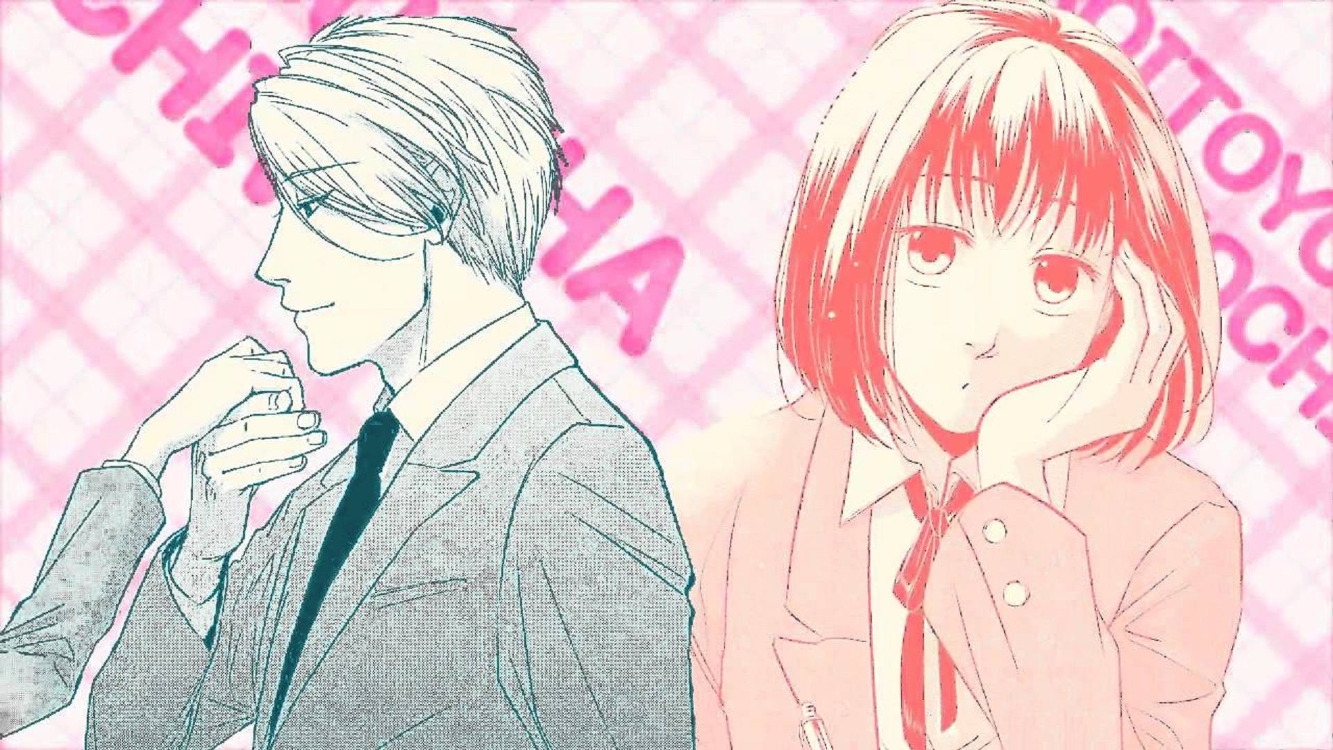 Koikimo, manga-style anime couple, school uniforms, Full HD Desktop Wallpaper