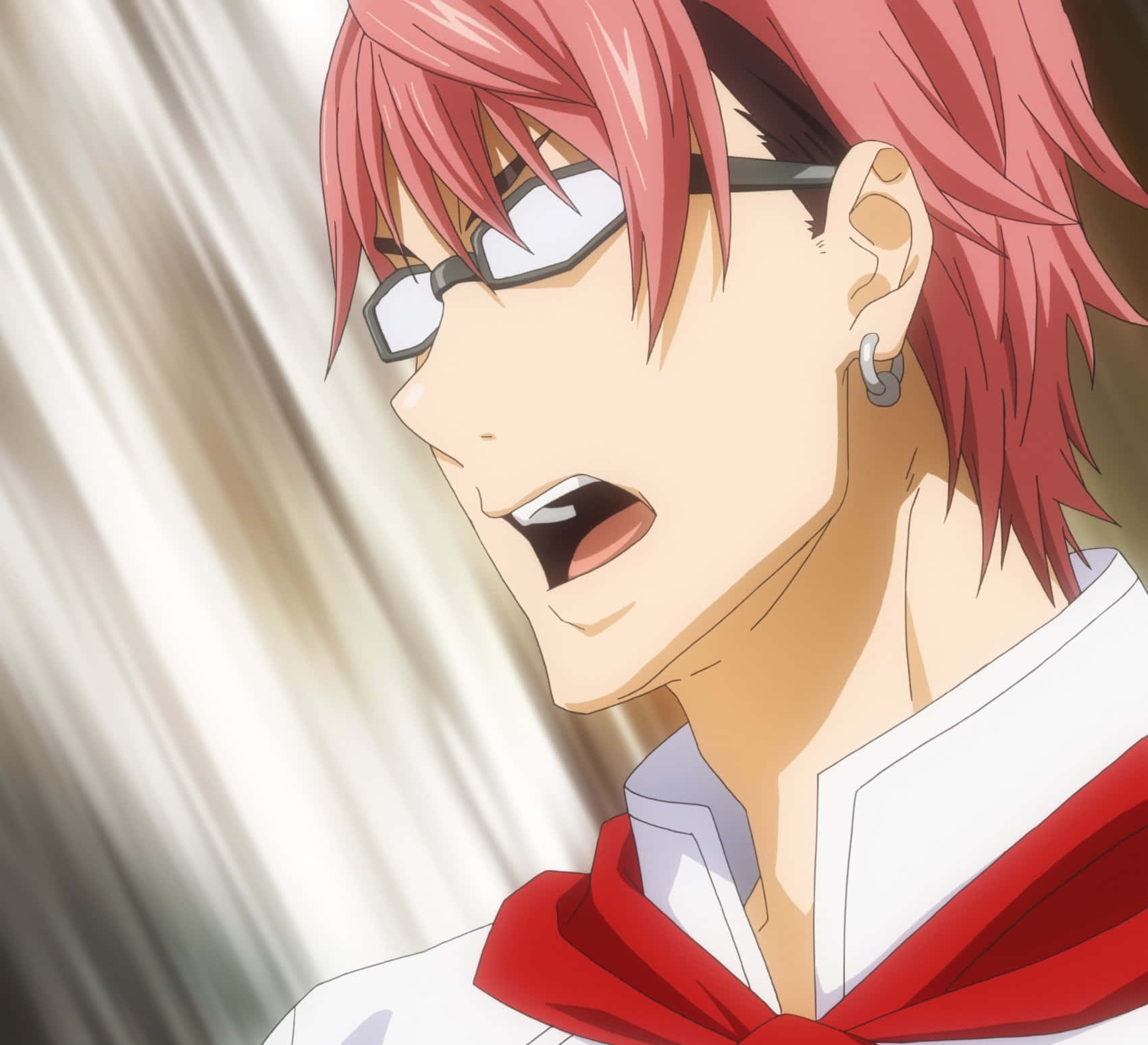 Kojiro Shinomiya, spiky red hair, glasses, HD Desktop Wallpaper