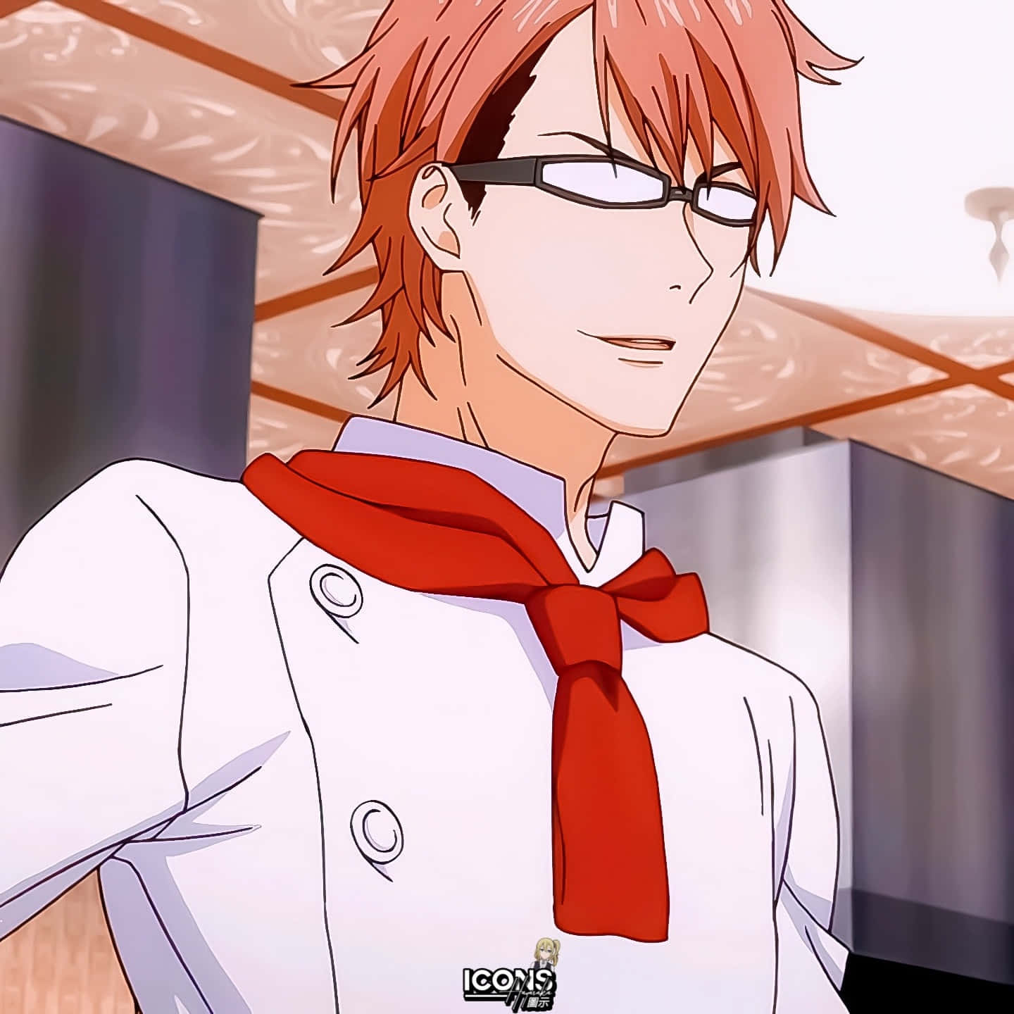 Kojiro Shinomiya, orange hair, glasses, HD Desktop Wallpaper