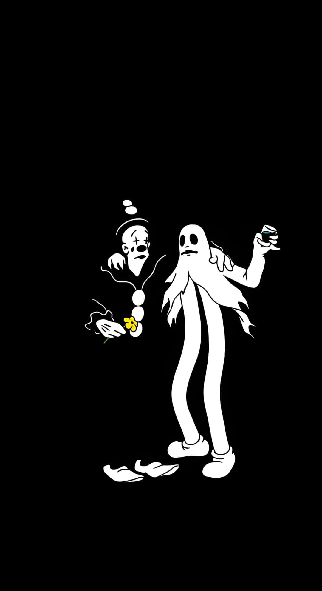 Koko The Clown, classic animation, black background, Full HD Phone Wallpaper