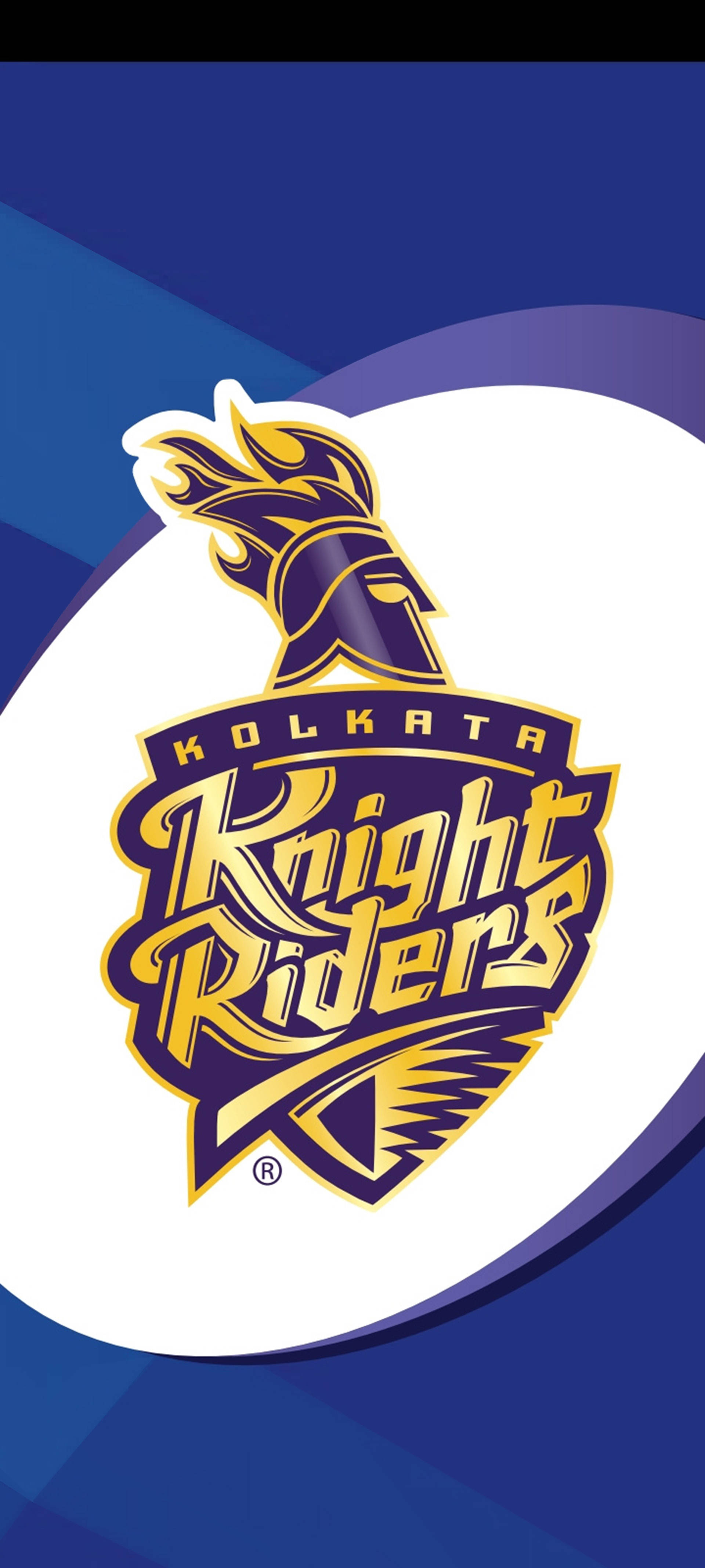 Kolkata Knight Riders, knight helmet, golden script, 4K Phone Wallpaper